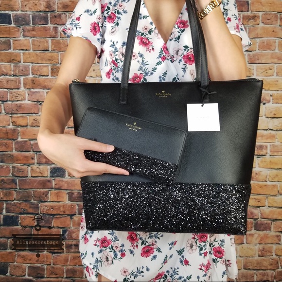 Kate spade LARGE PENNY Greta Court Black SET tote - Picture 2 of 8